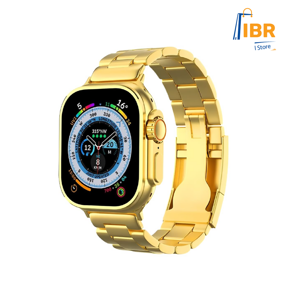 A8 Ultra Smart Watch in Apple_ Logo | 49 MM | Dual Straps